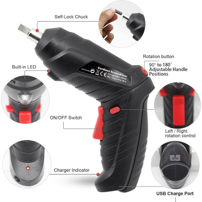Cordless Drill Power Drill Electric Screwdriver Compact Design - Image 4