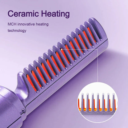 Cordless Portable Hair Straightener Travel Mini Styling - Image 3