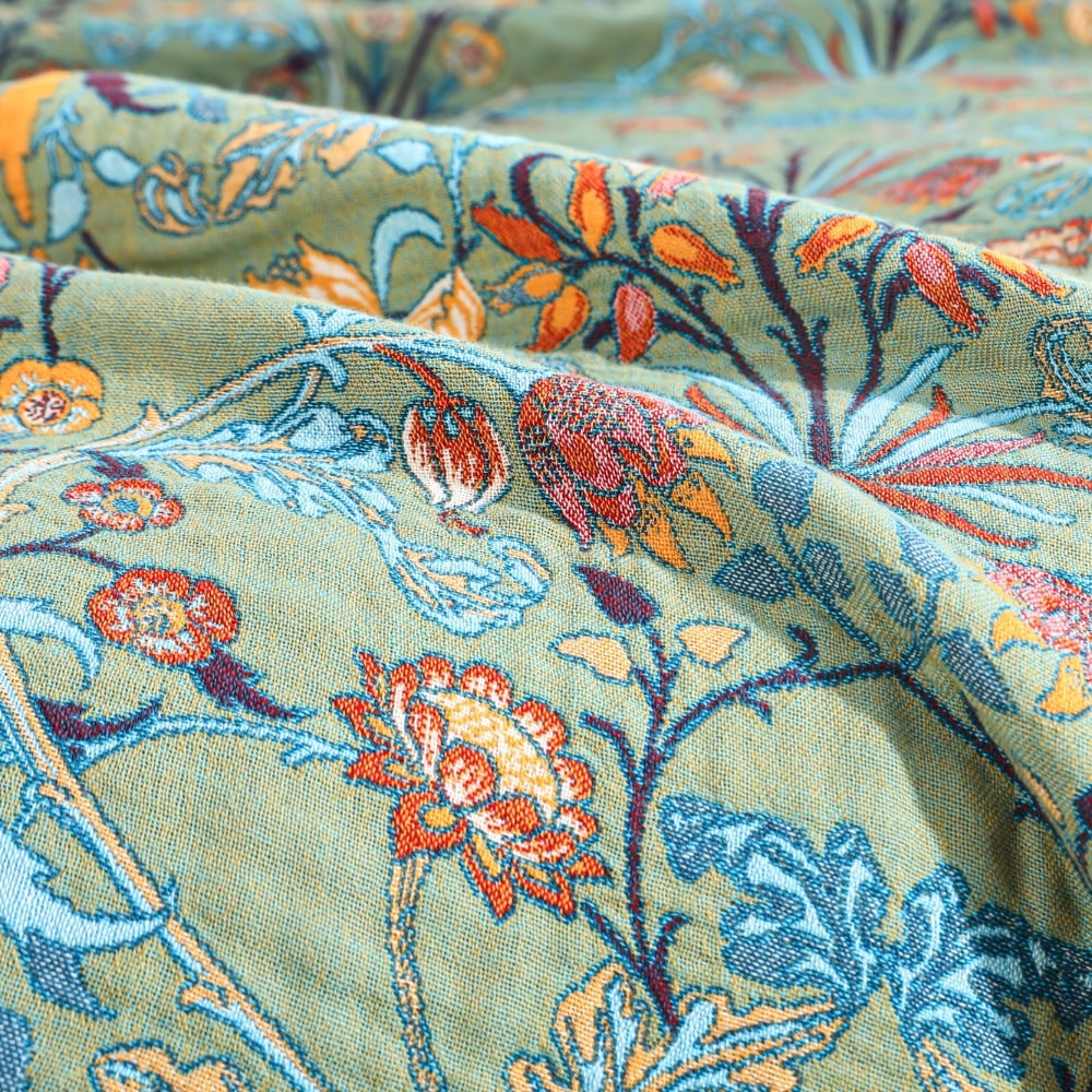Cotton Blanket Reversible Throw Soft Woven Quilt - Image 4