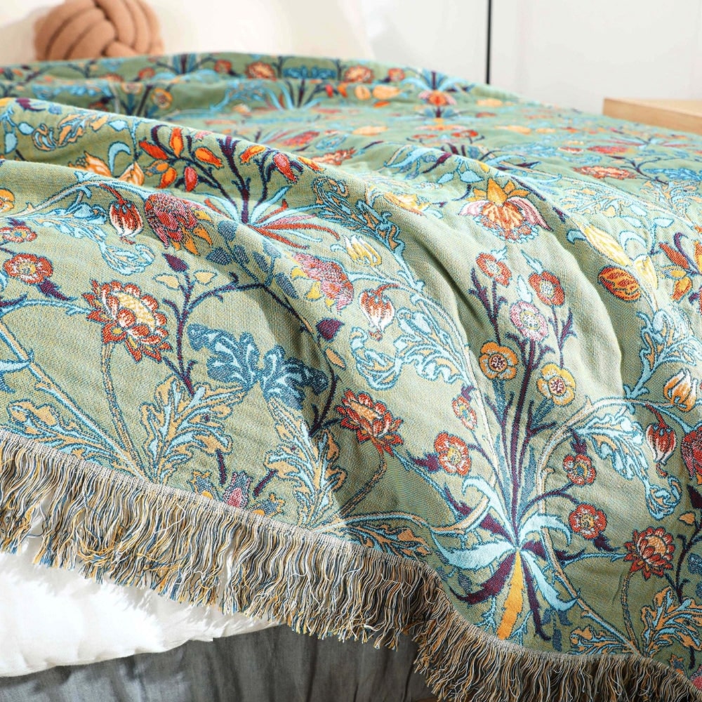 Cotton Blanket Reversible Throw Soft Woven Quilt - Image 5