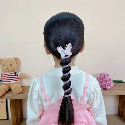 Cute Hair Bands Spiral Ties Butterfly Design - Image 15