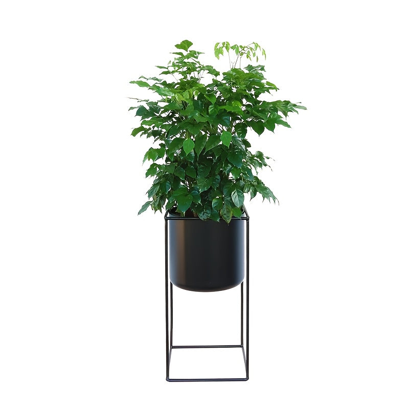Metal indendørs planteholder | Moderne sort rektangulær planteholder