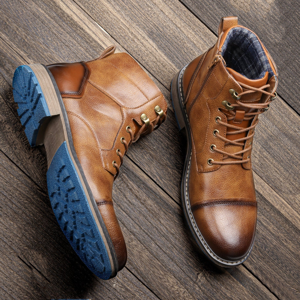 Frontier Leather Boots – Durable Men’s Classic Outdoor Footwear Orthopedic Support