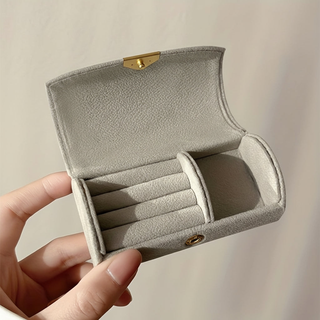Mothers Day Jewelry Box Travel Organizer Case Snap Closure