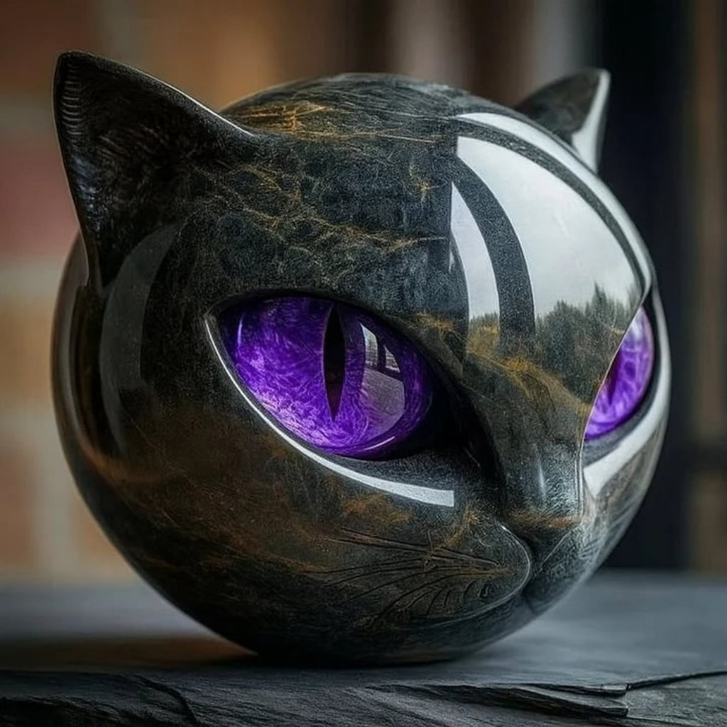 Decorative Cat Sculpture Unique Home Accent Modern Interiors - Image 11
