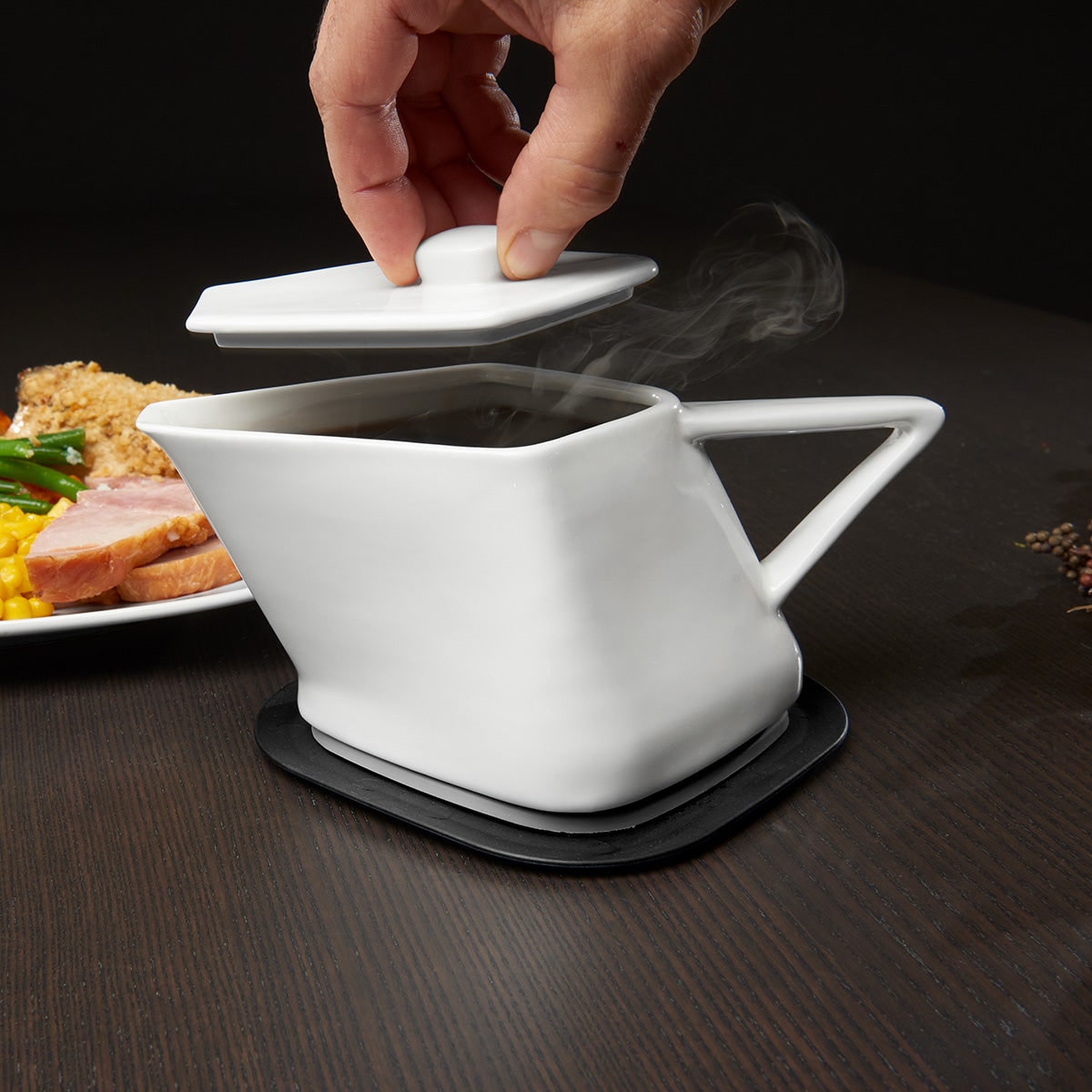 Dishwasher Safe Gravy Boat Lid Microwave Design - Image 6