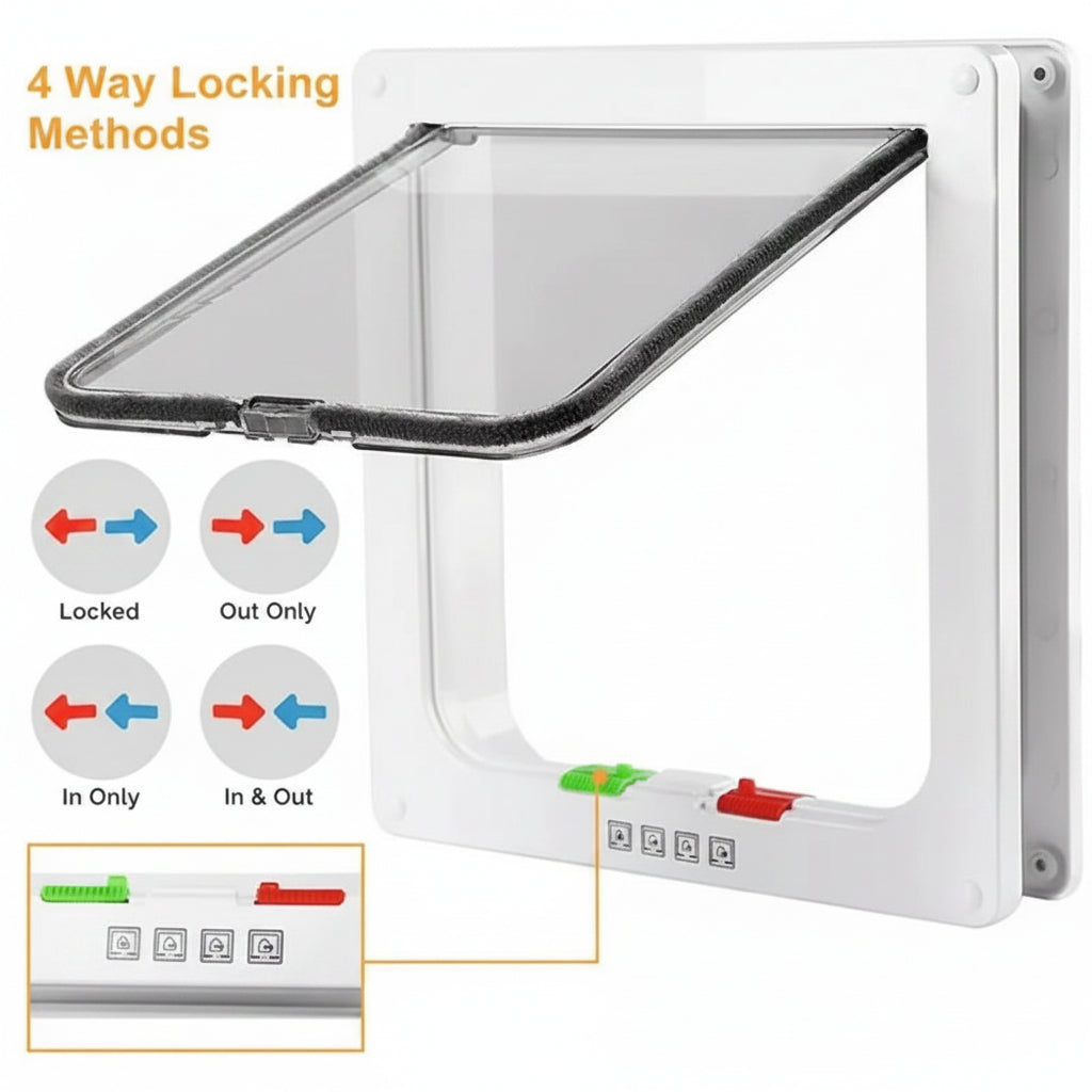 Dog Door Cat Door Pet Door Four Way Locking System - Image 3