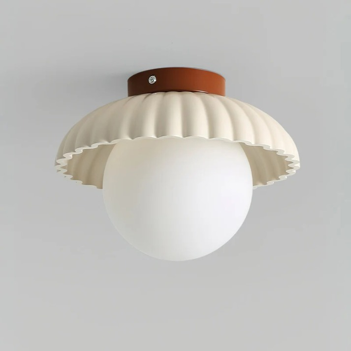 Iron gangloftlampe | Moderne glas- og metalloftlampe uden kant