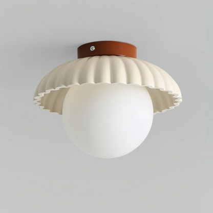 Iron gangloftlampe | Moderne glas- og metalloftlampe uden kant