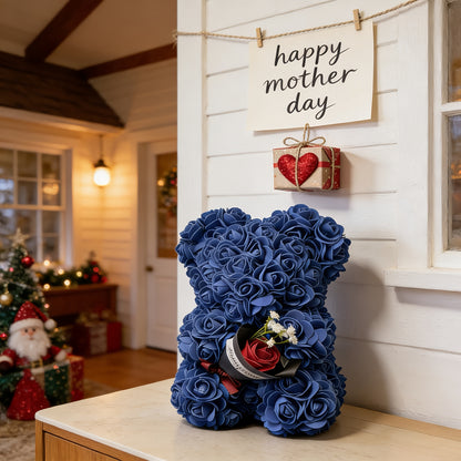 Muttertags-Rosenbär Geschenk Künstliche Blume Teddybär Dekoration