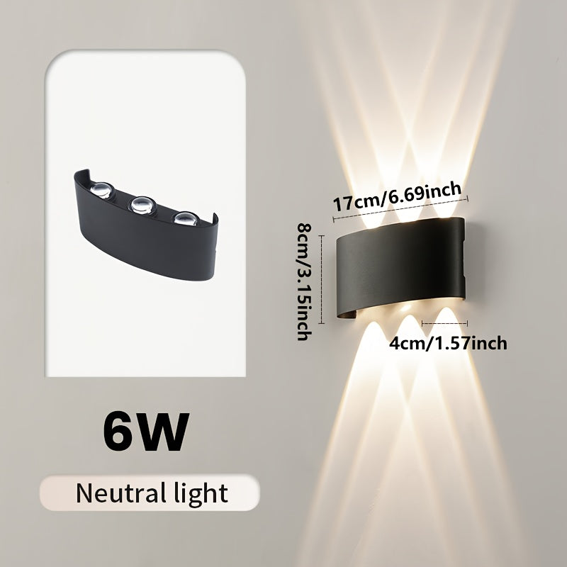 Moderne LED-Wandleuchte mit Doppelstrahl | Innen- & Außenbereich IP55