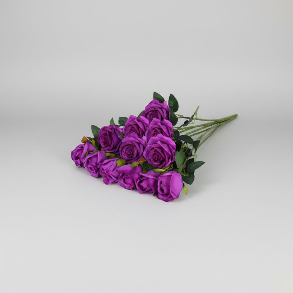 Buchet de flori artificiale pentru Ziua Mamei, trandafiri roșii decorativi