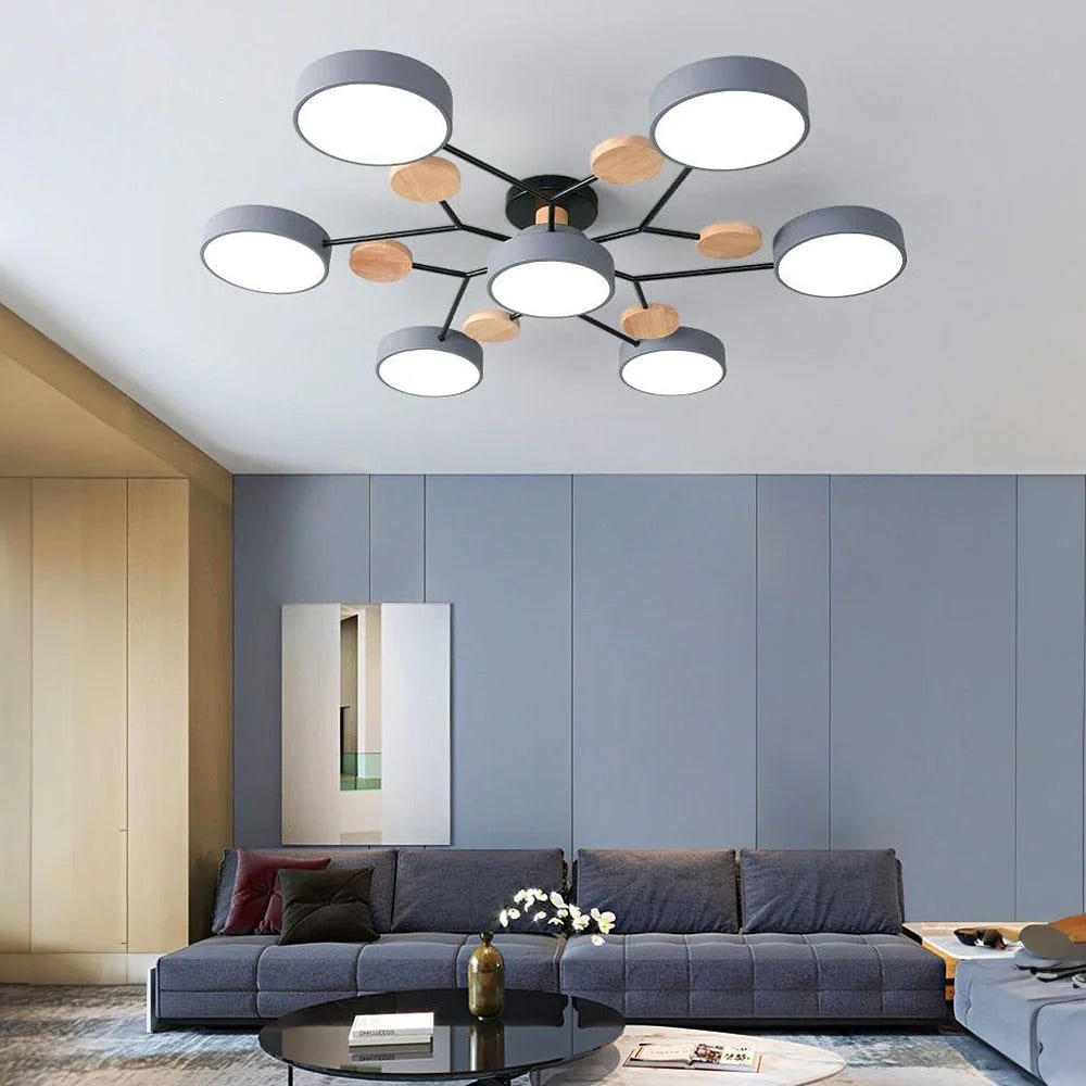 Energy Efficient Semi Flush Ceiling Light LED Chandelier - Image 33