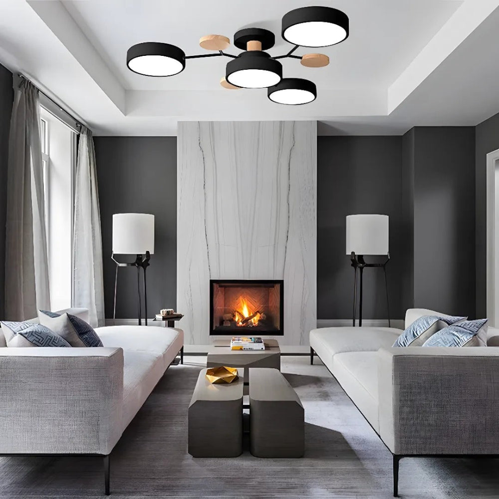 Energy Efficient Semi Flush Ceiling Light LED Chandelier - Image 5