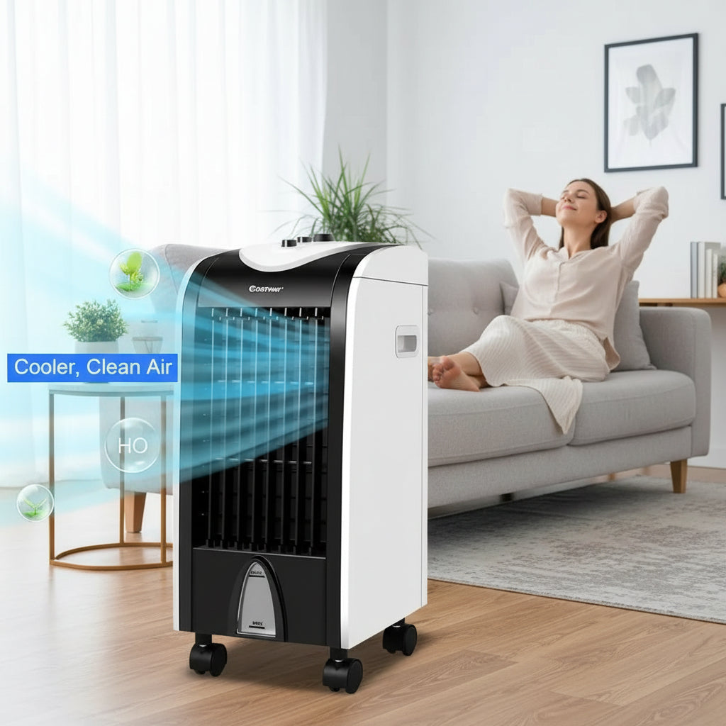 Evaporative Portable Swamp Cooler Compact Refillable - Image 4