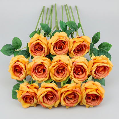 Buchet de flori artificiale pentru Ziua Mamei, trandafiri roșii decorativi