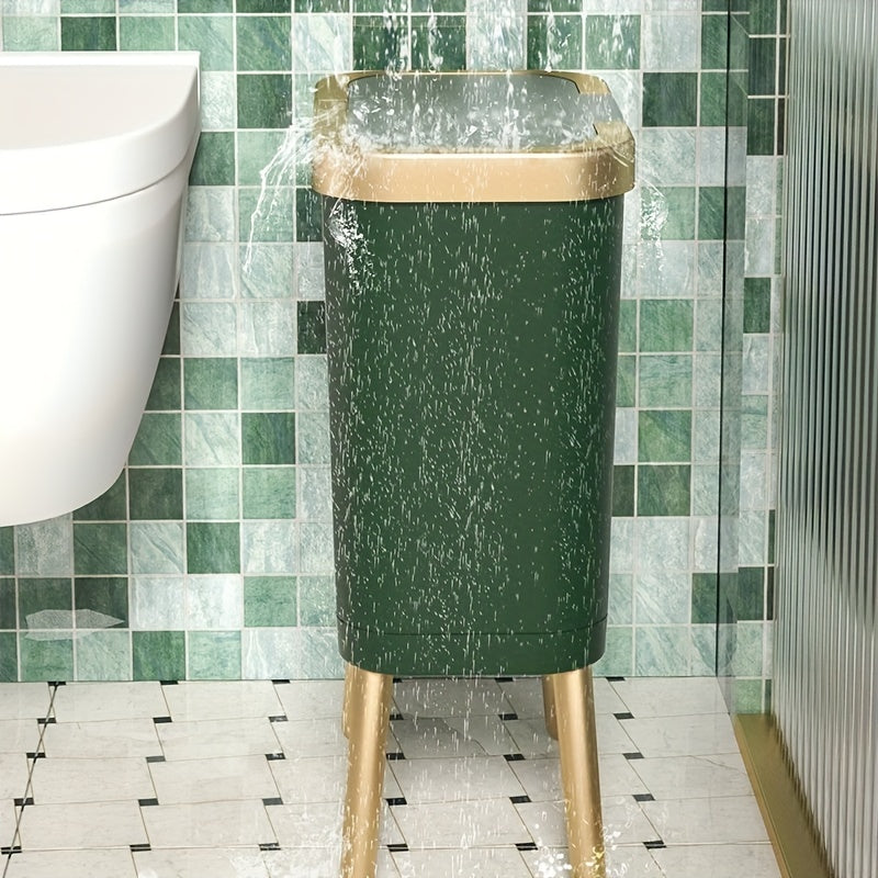 Coș de gunoi modern de 15L cu picioare ridicate | Coș elegant pentru bucătărie, living și baie