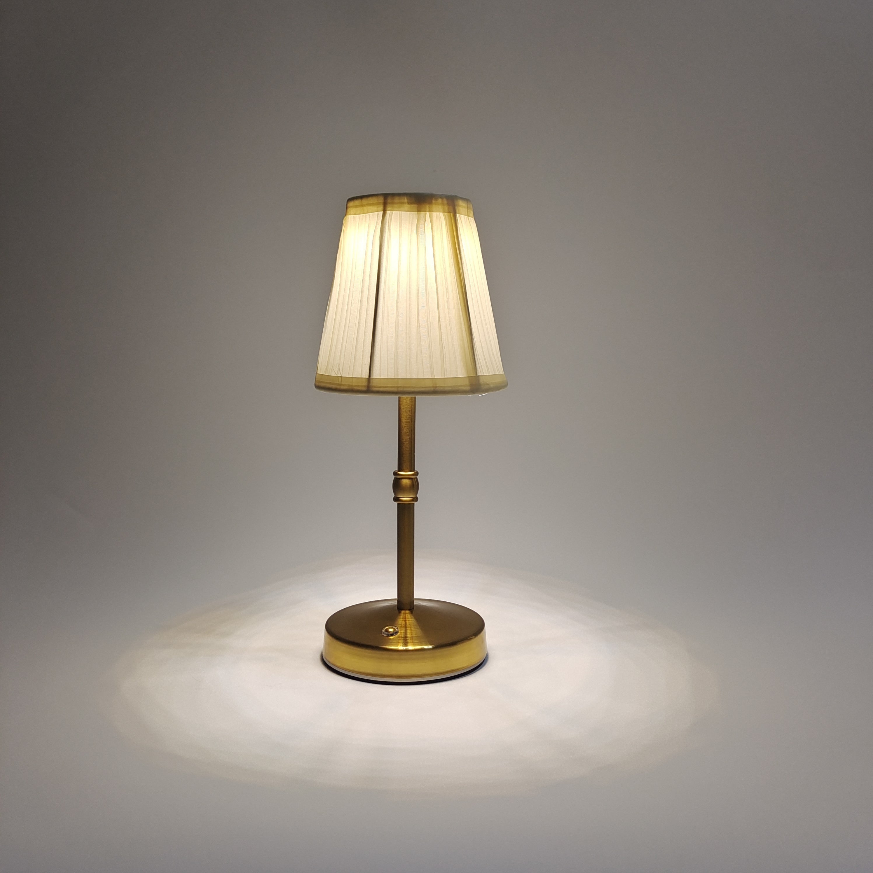 Cordless Antique Brass Table Lamp | Rechargeable Touch LED Light