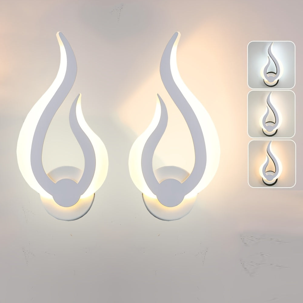 Modern Flame LED Wall Light | 10W Warm White Sconce