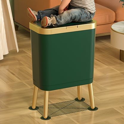 Coș de gunoi modern de 15L cu picioare ridicate | Coș elegant pentru bucătărie, living și baie