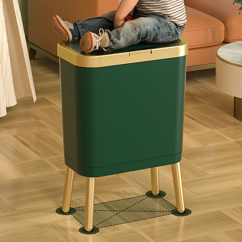15L Modern Odour-Sealing Trash Can with Elevated Legs | Stylish Waste Bin for Kitchen, Living & Bathroom