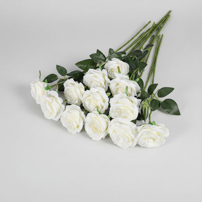Buchet de flori artificiale pentru Ziua Mamei, trandafiri roșii decorativi