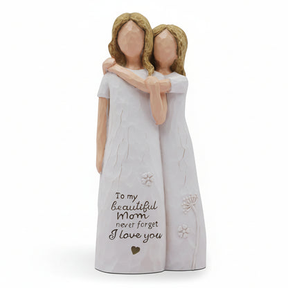 Mothers Day Figurine Mom Daughter Love Sculpture Gift Decor