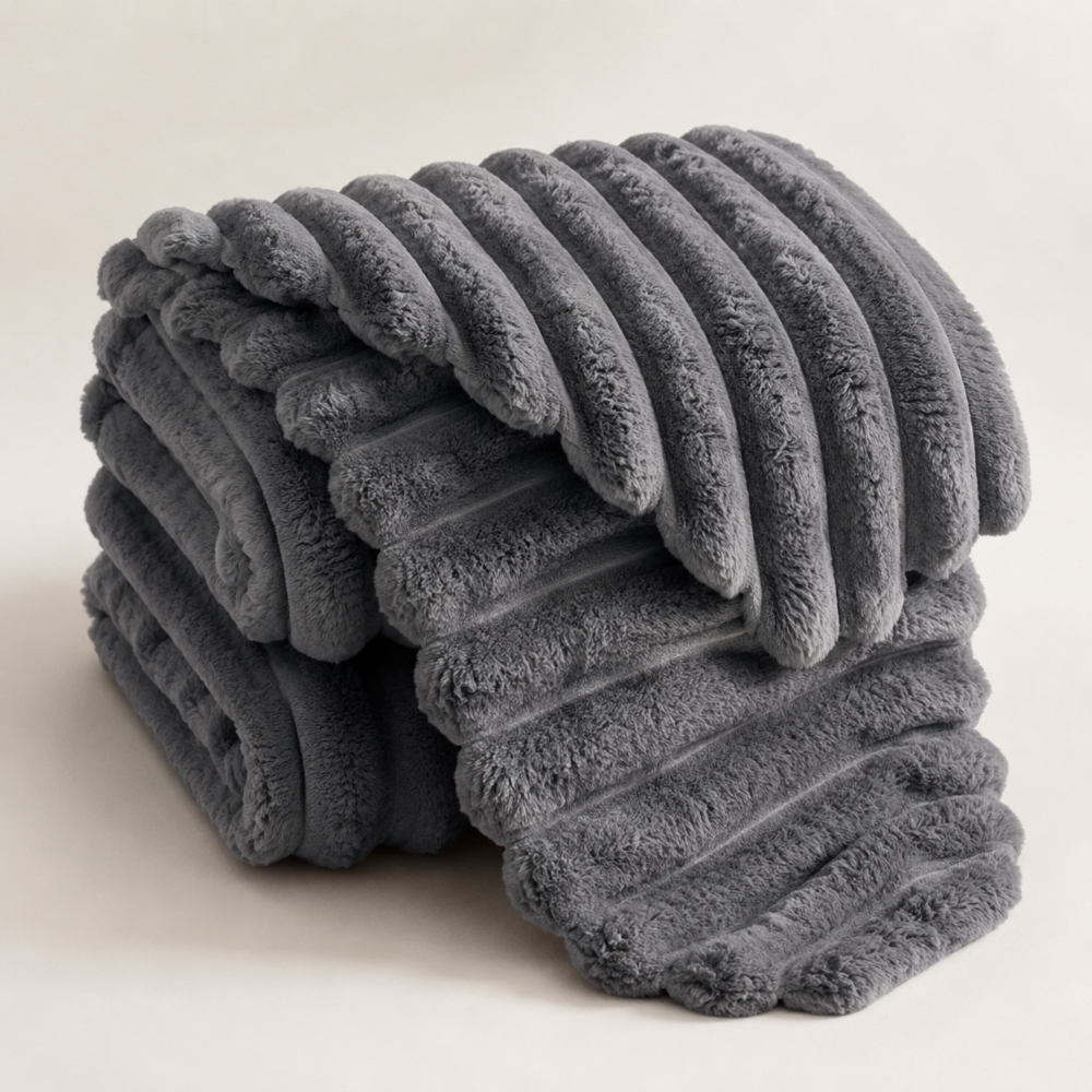 Coperta in pile, morbida, accogliente, felpata e in ecopelliccia