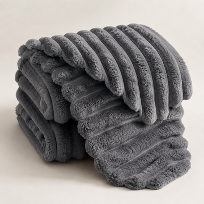 Coperta in pile, morbida, accogliente, felpata e in ecopelliccia
