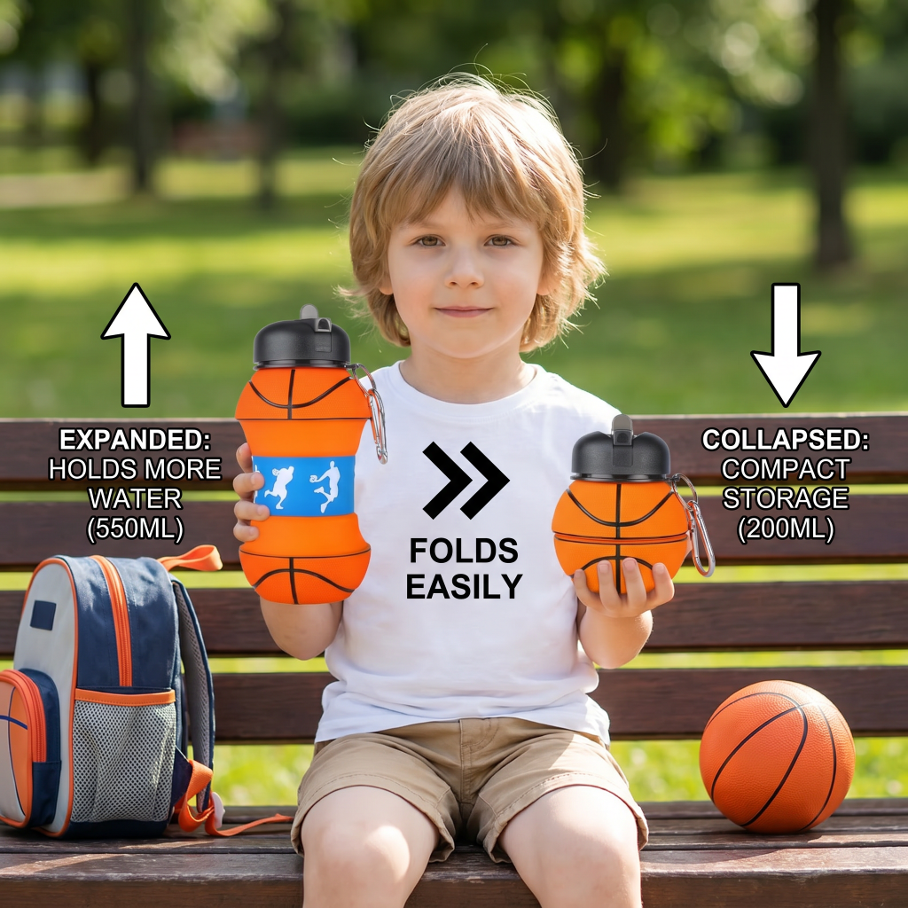 Foldable Collapsible Leak-Proof Water Bottle Sports Gym - Image 4