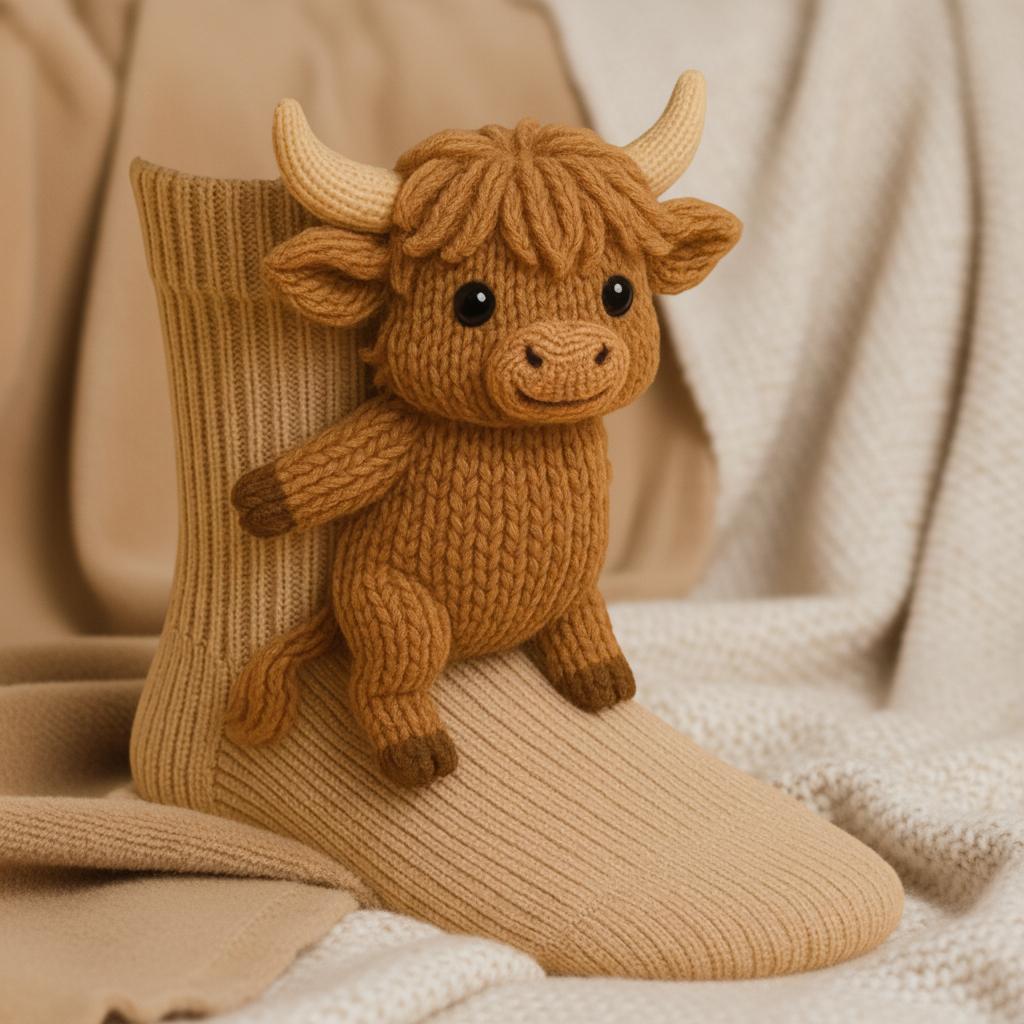 Fun Socks Cute Knitted Novelty Animal Design Character Socks - Image 1