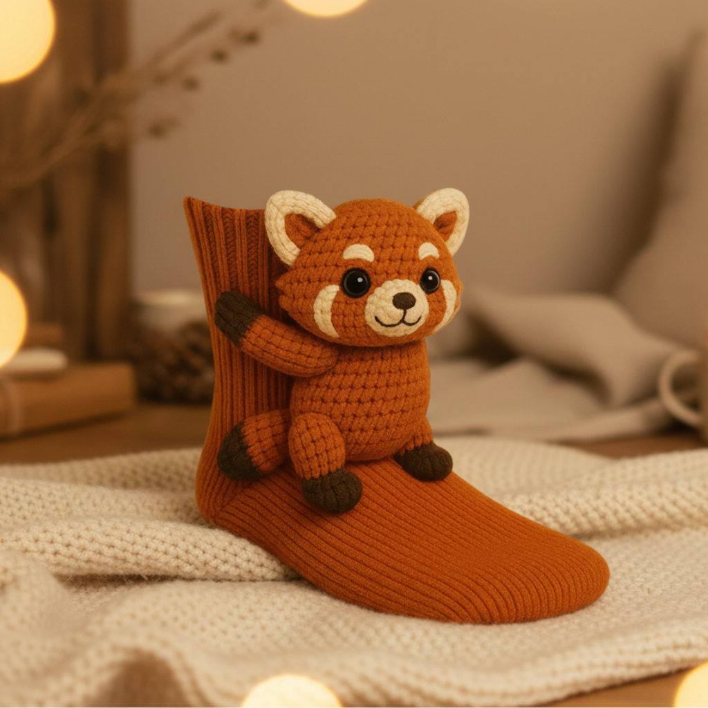 Fun Socks Cute Knitted Novelty Animal Design Character Socks - Image 3