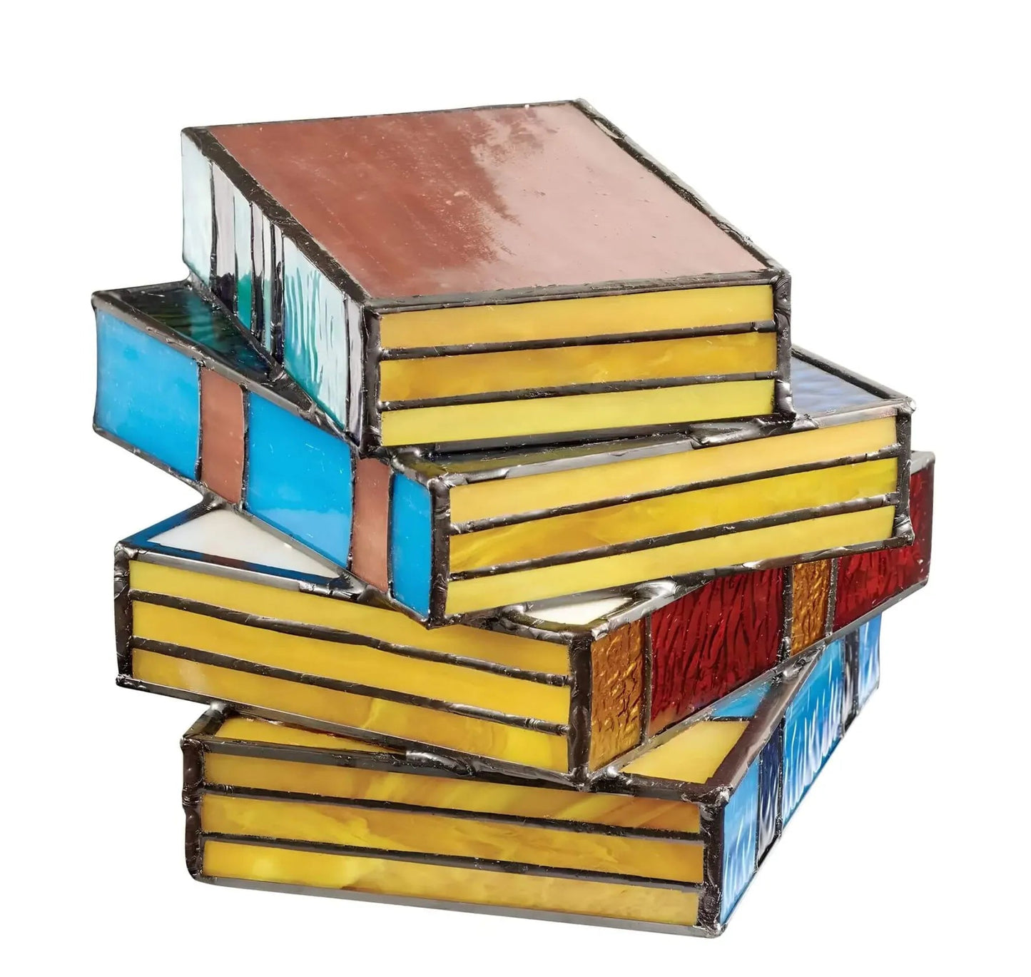 Lampă de carte din sticlă colorată | Iluminat artistic lucrat manual