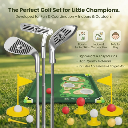 Golf Putting Mat Adjustable Golf Clubs Indoor Play Set - Image 7