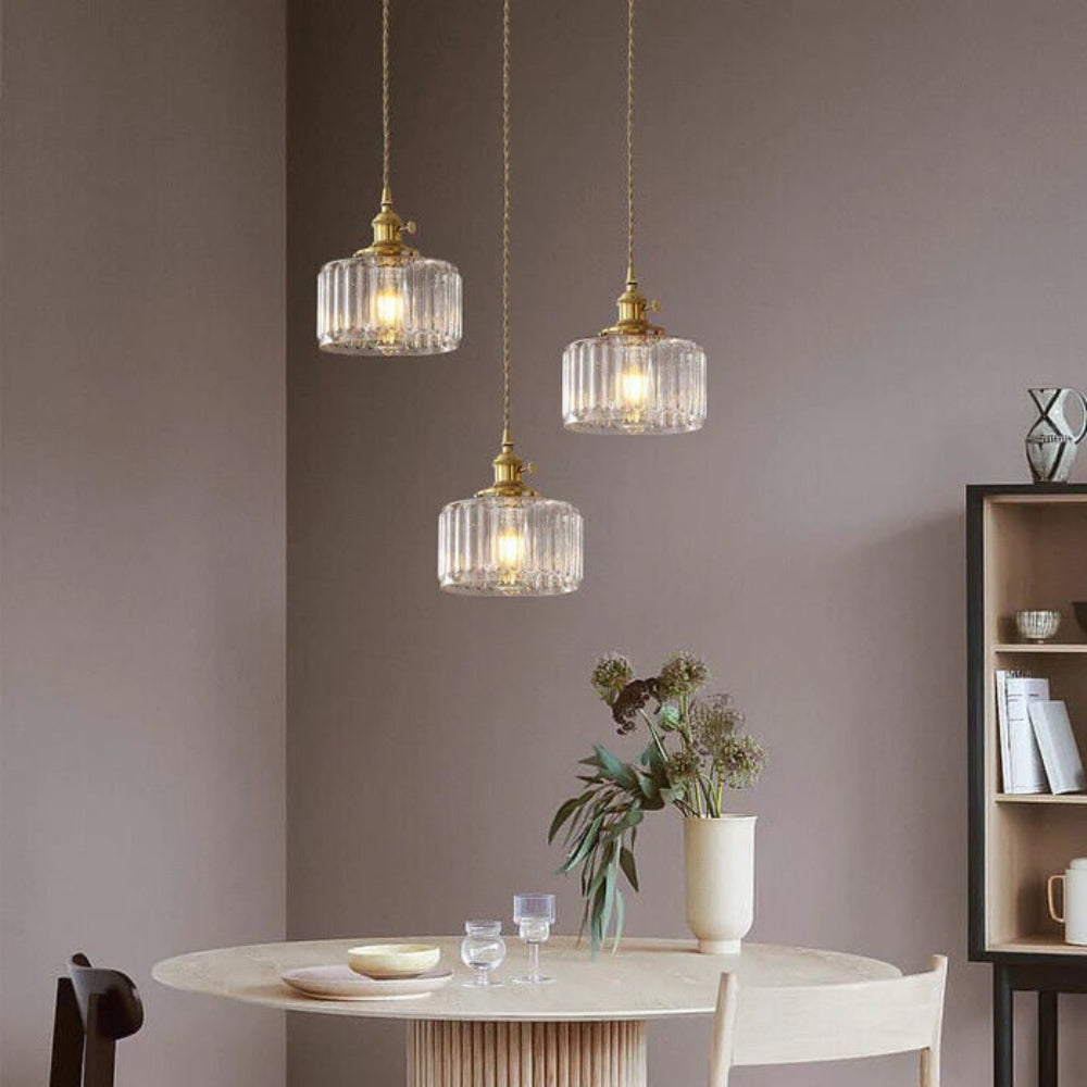 Green Glass Pendant Light Adjustable Hanging - Image 28