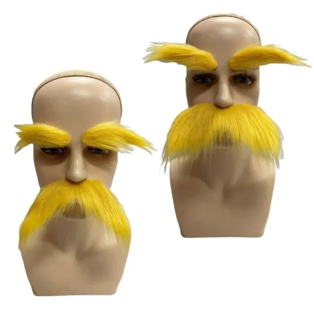 Halloween Accessories Adhesive Mustache Eyebrows Set Costume - Image 5