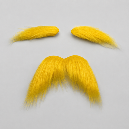 Accesorios de Halloween Set de Bigote Adhesivo y Cejas para Disfraz