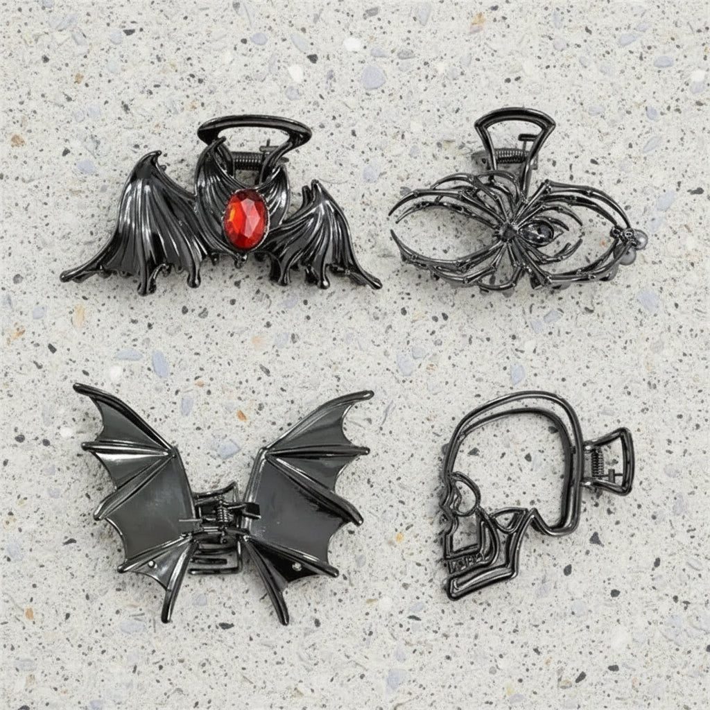 Halloween Accessories Hair Clips Spider Bat Designs - Image 10
