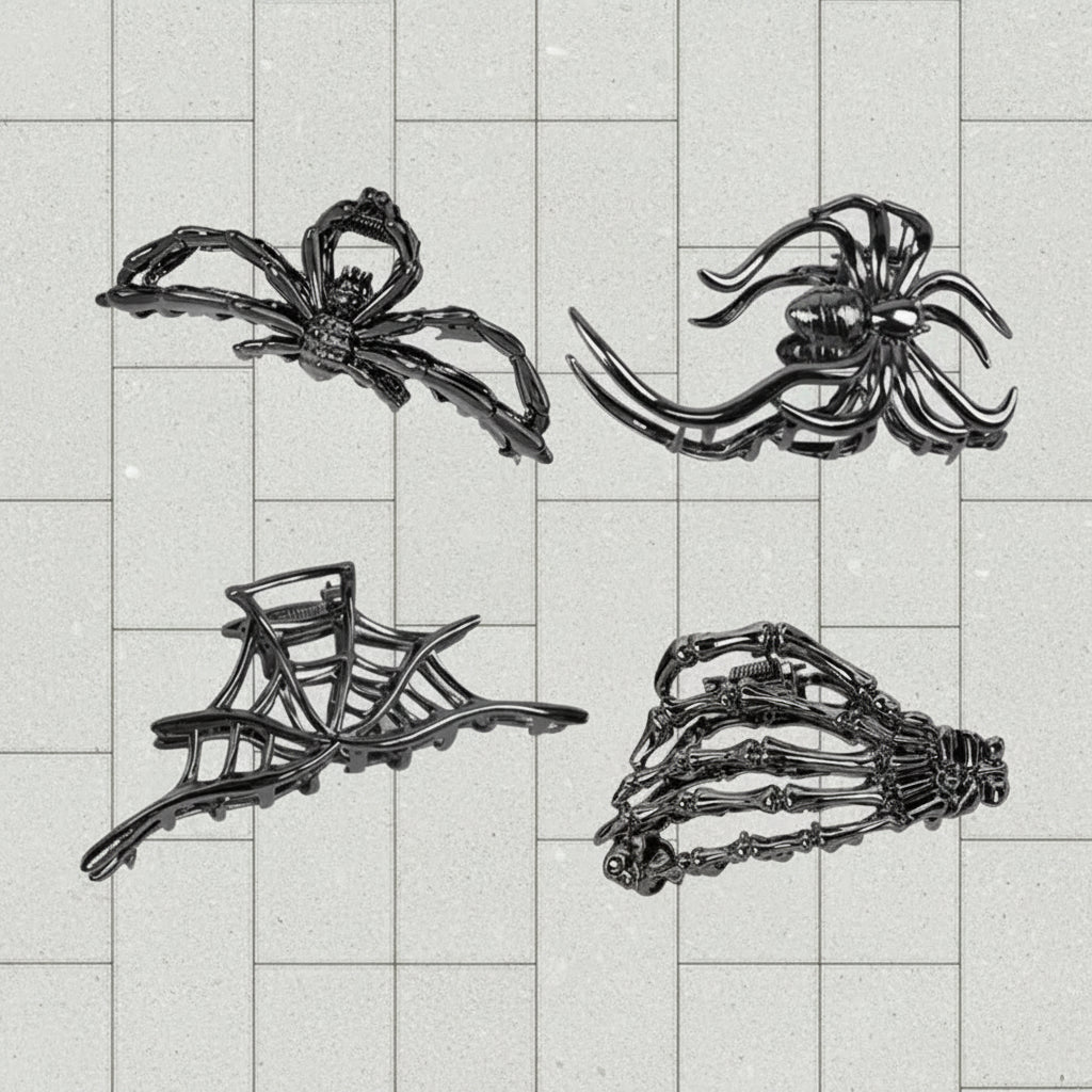 Halloween Accessories Hair Clips Spider Bat Designs - Image 11