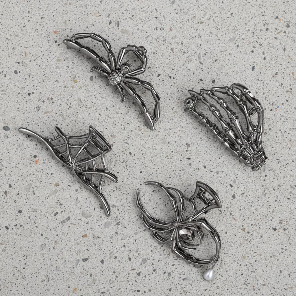 Halloween Accessories Hair Clips Spider Bat Designs - Image 4