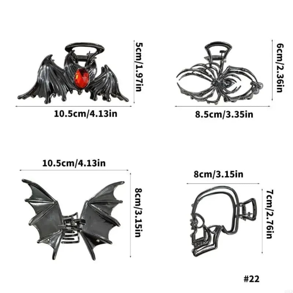 Halloween Accessories Hair Clips Spider Bat Designs - Image 6