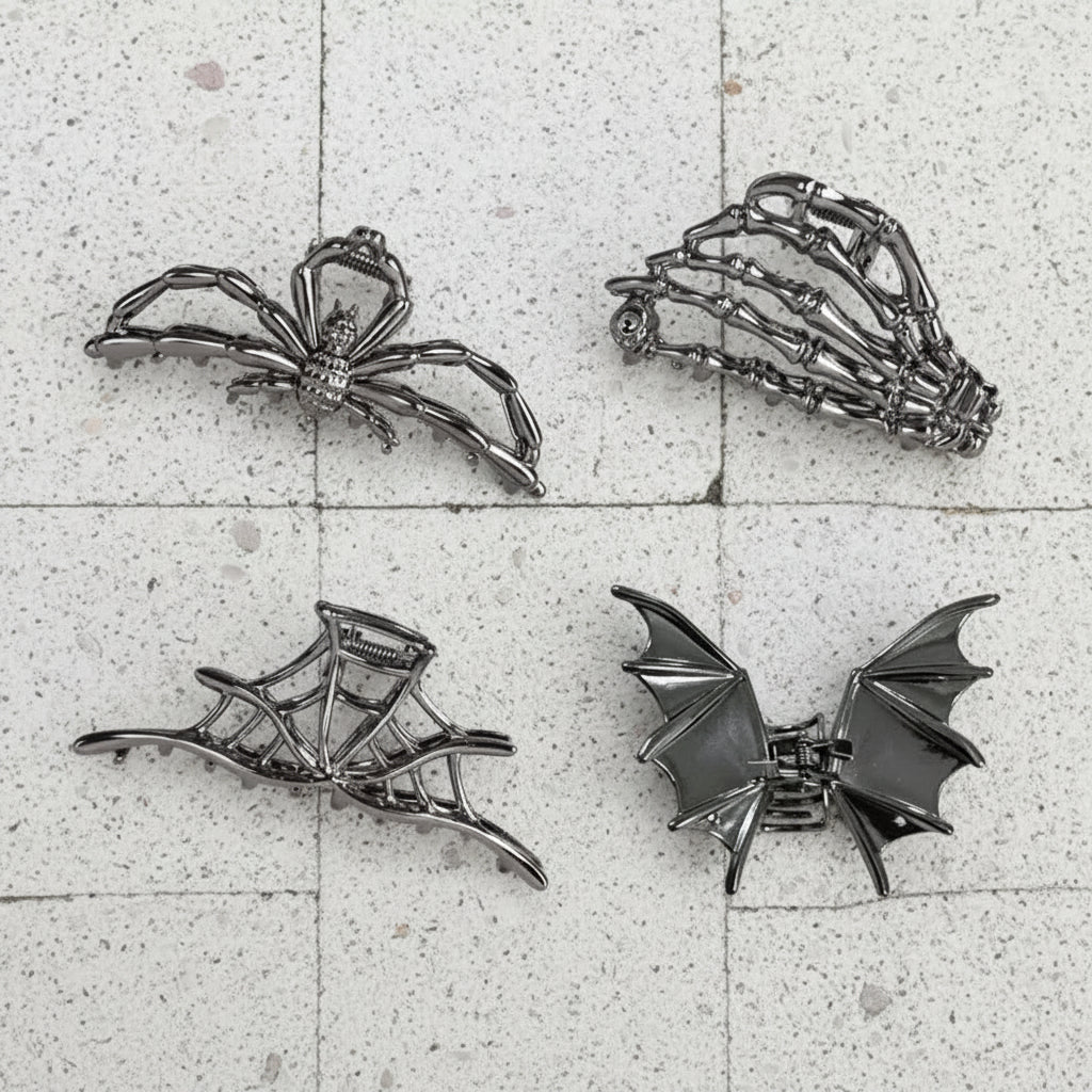 Halloween Accessories Hair Clips Spider Bat Designs - Image 9