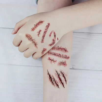 Halloween Accessories Horror Tattoos Wound Effects - Image 3
