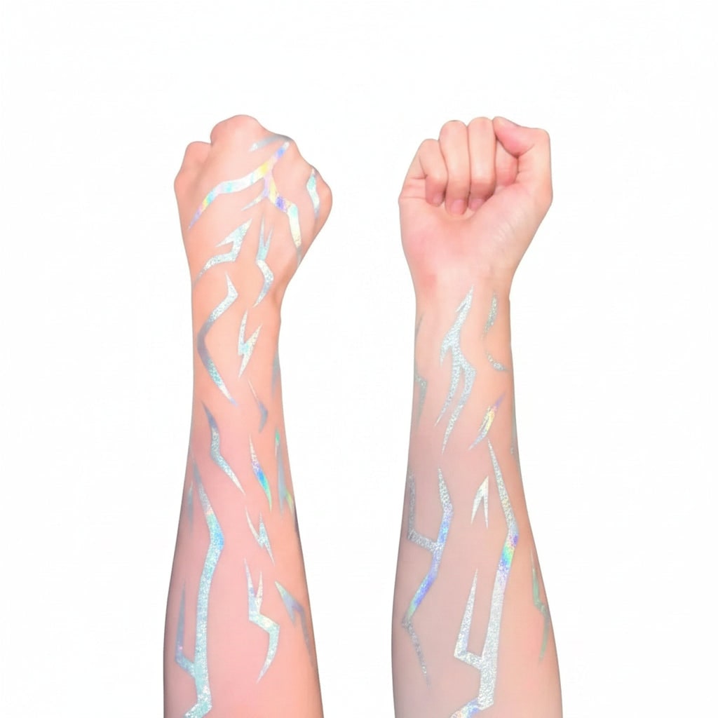 Halloween Accessories Temporary Tattoos Glitter Designs - Image 2