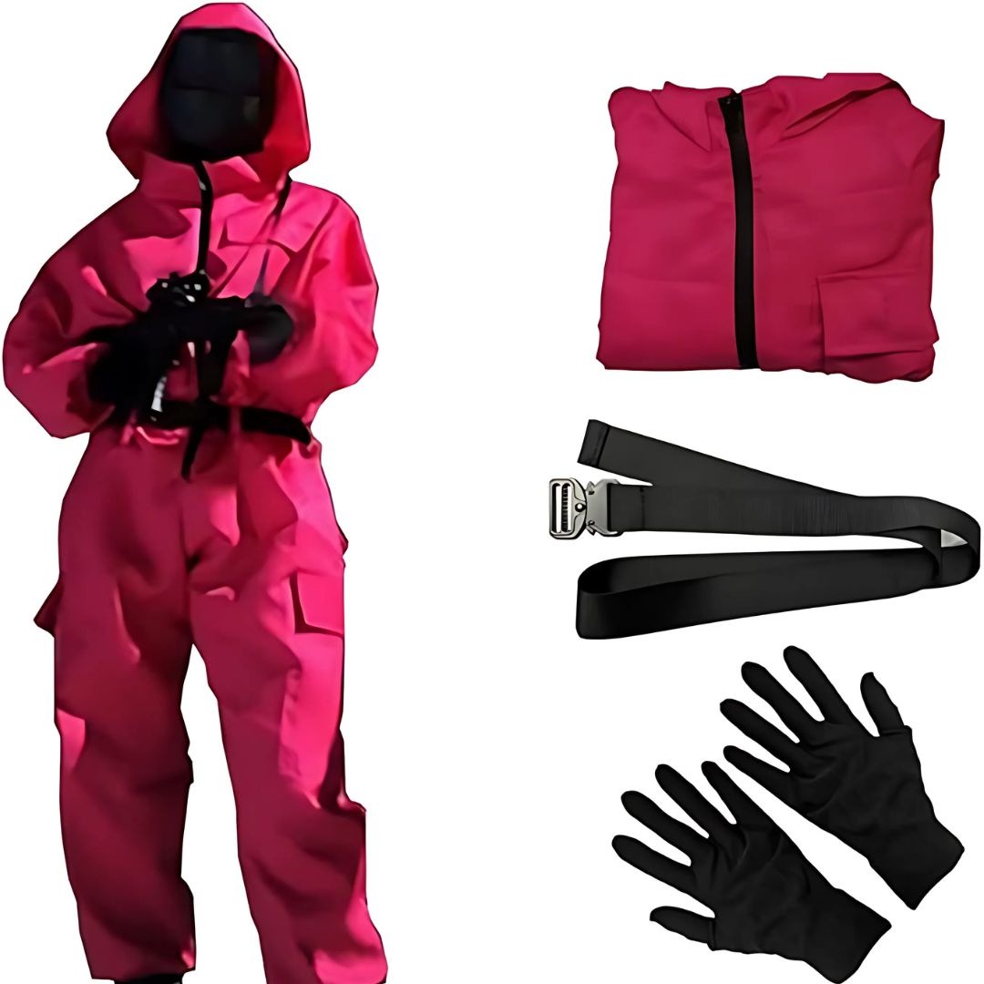 Halloween Costume Jumpsuit Hooded Mask Cosplay Outfit - Image 2