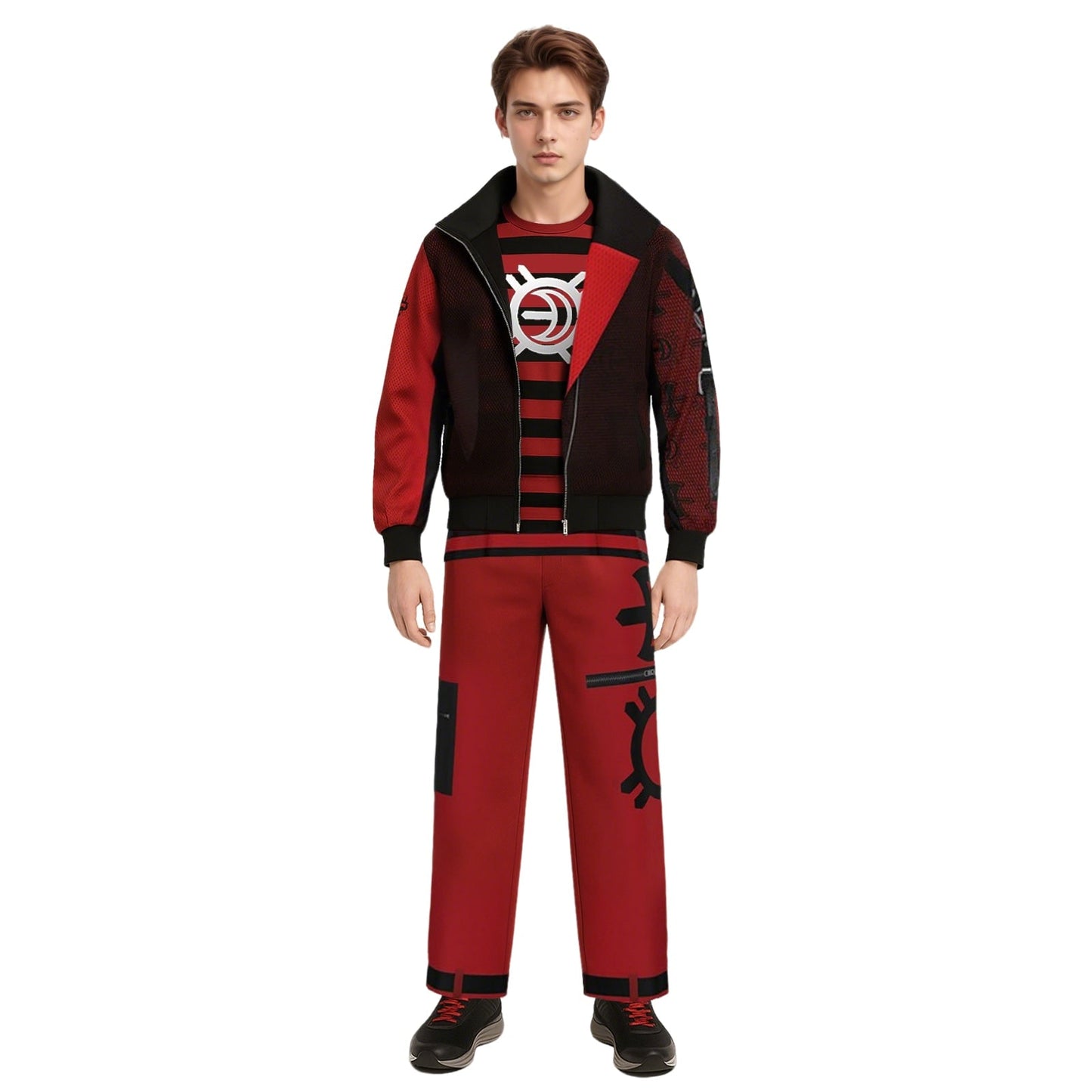 Halloween Costume Vampire Outfit Cosplay Set Spandex Material - Image 1