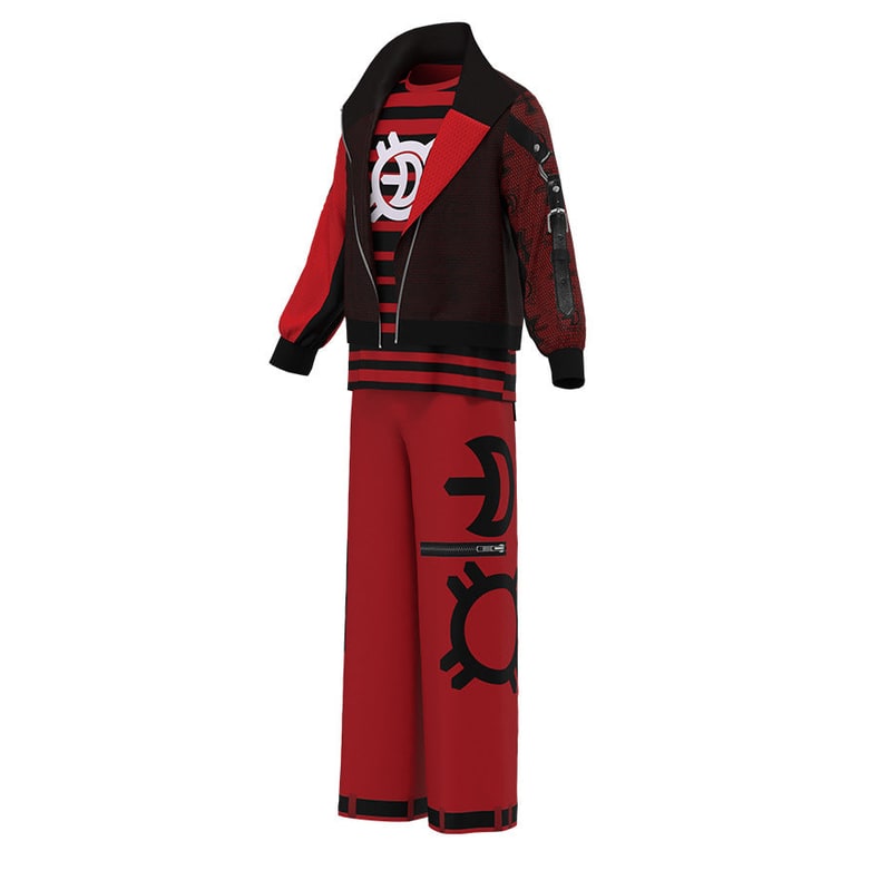 Halloween Costume Vampire Outfit Cosplay Set Spandex Material - Image 4