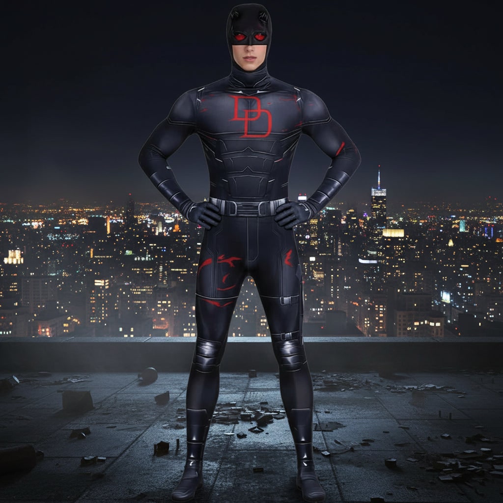 Halloween Costumes Adult Dark Superhero Bodysuit - Image 1