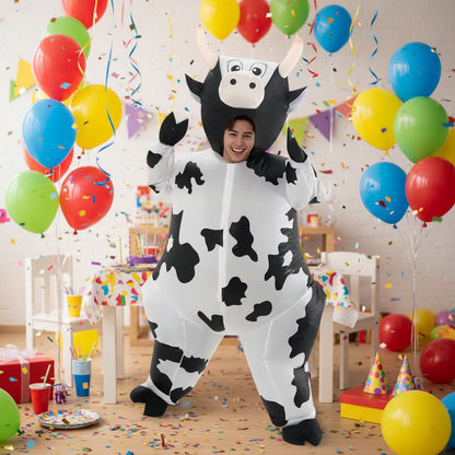 Halloween Costumes Adult Inflatable Funny Cow Outfit - Image 1