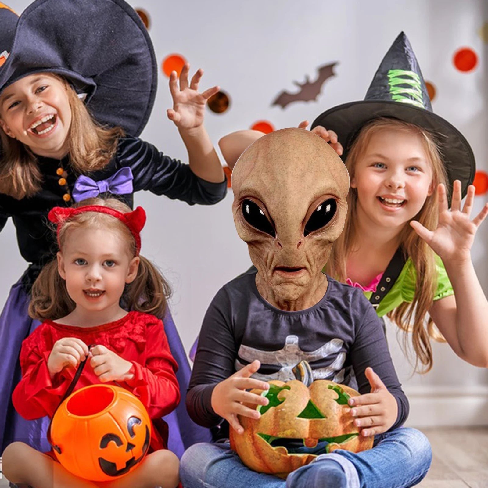 Halloween Costumes Alien Mask Spooky Party - Image 4